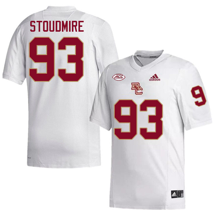 Boston College Eagles #93 Owen Stoudmire College Football Jerseys Stitched-White